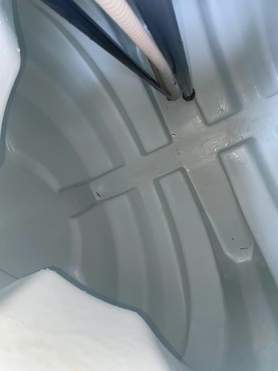 Cleaning: Drained, scrubbed and inspected.